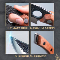 Huusk Chef Knife 11 inch, Kitchen Knive for Cutting, Boning, Chopping. Japanese Kitchen Knife Designed for Balance and Control, Blending Modern Style with Traditional Appeal. Meat Knife, Sharp Knives