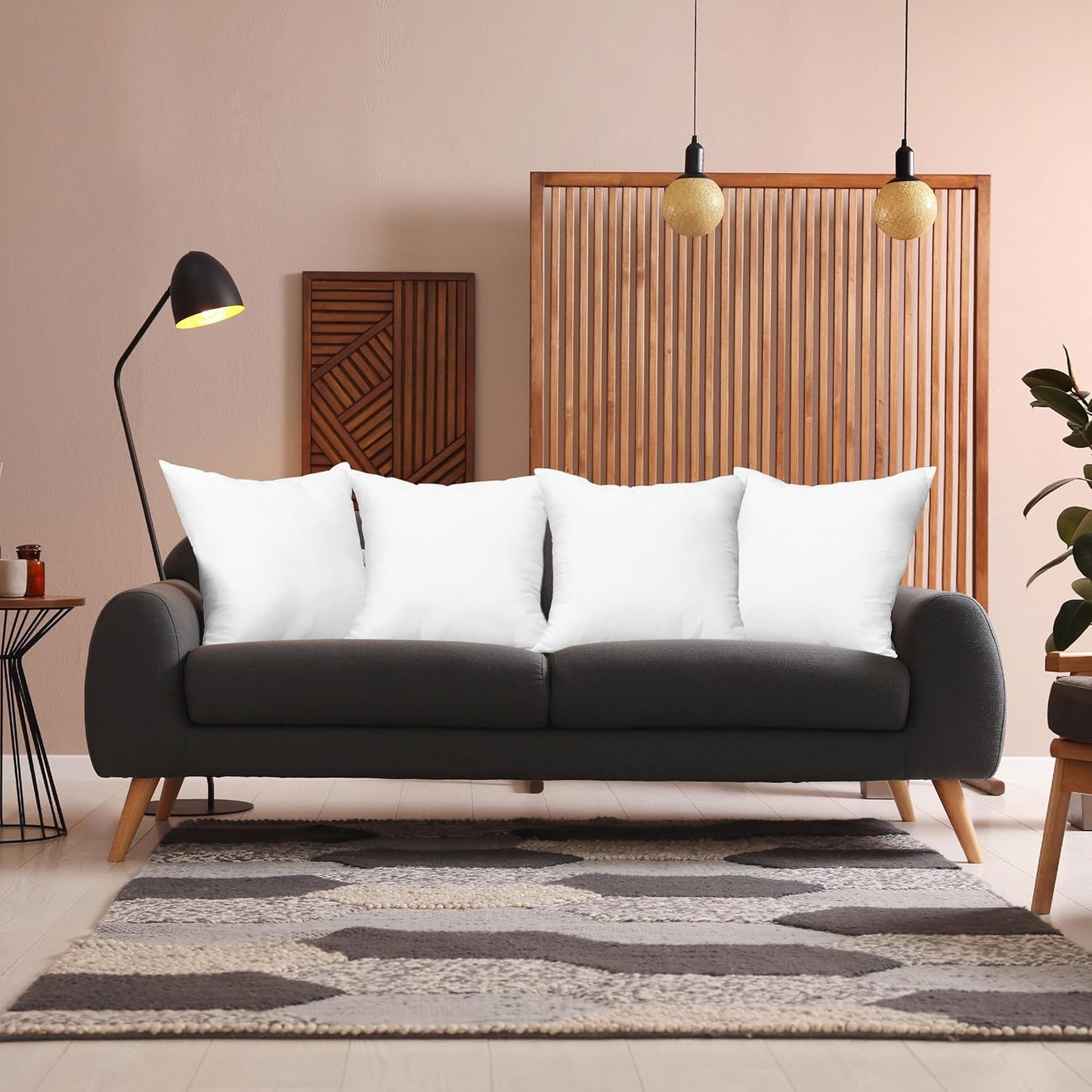 Utopia Bedding Throw Pillows (Set of 4, White) – 18 x 18 Inches Down Alternative Pillows for Bed, Sofa, and Couch - Fluffy Decorative Stuffer Pillow for Indoors & Outdoors