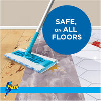Flash Speedmop Wet Mop Floor Cleaner Starter Kit For Cleaning Floors With Scrubbing Action, Includes 1 Handle & 6 Wet Refills