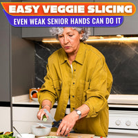 2 in 1 Kitchen Scissors for Food – Stainless Steel Blade & Plastic Cutting Board Scissors with Safety Lock | 9.6" Tomato Knife, Fruit & Vegetable Cutter – Easy-to-Use Kitchen Shears for Meat, Cheese