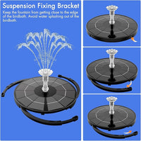 AISITIN 3.5W Solar Fountain Pump for Water Feature Outdoor DIY Solar Bird Bath Fountain with Multiple Nozzles, Solar Powered Water Fountain for Garden, Ponds, Fish Tank and Aquarium - Cart Shape