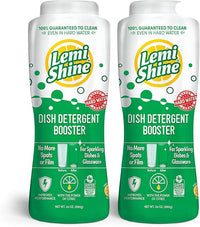 Lemi Shine Dish Detergent Booster, Hard Water Stain Remover, Multi-Use Citric Acid Cleaner 24 oz, Pack of 2