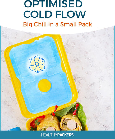 Healthy Packers Slim Ice Packs for Lunch Boxes & Coolers – Reusable, Long-Lasting Freezer Packs for Travel, Beach, Camping, and Office Use (Set of 4)