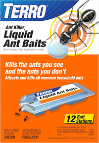 TERRO Ant Killer Bait Stations T300B - Liquid Bait to Eliminate Ants - 12 Count Stations for Effective Indoor Ant Control