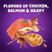 Purina Friskies Dry Cat Food Gravy Swirl'd With Flavors of Chicken, Salmon and Gravy - 3.15 lb. Bag
