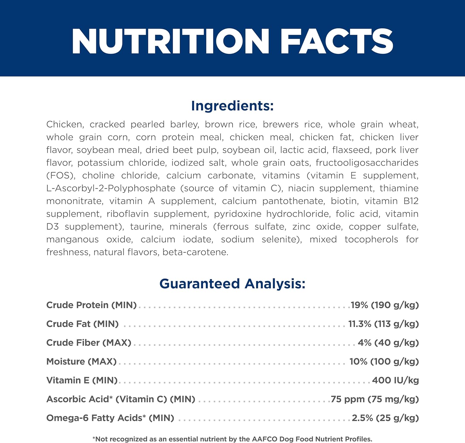 Hill's Science Diet Adult 1-6, Adult 1-6 Premium Nutrition, Dry Dog Food, Chicken & Barley, 5 lb Bag - Cart Shape