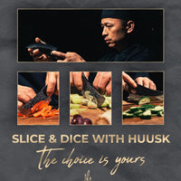 Huusk Chef Knife 11 inch, Kitchen Knive for Cutting, Boning, Chopping. Japanese Kitchen Knife Designed for Balance and Control, Blending Modern Style with Traditional Appeal. Meat Knife, Sharp Knives