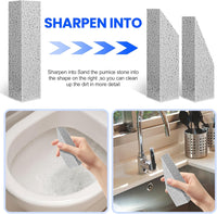 6 Pack Pumice Stone Toilet Bowl Cleaner, Pumice Stone for Cleaning, Powerfully Cleans Toilets, Bathtubs, Grills, Swimming Pools, Sinks