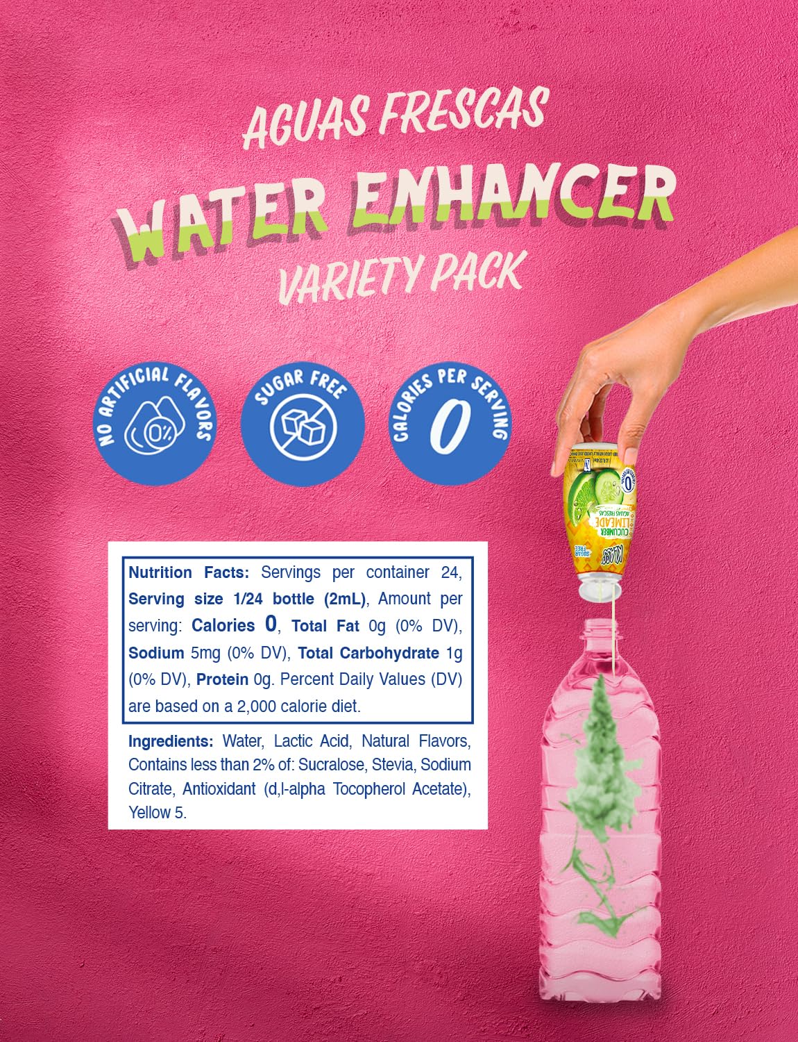 Klass Aguas Frescas Water Enhancers Variety Pack 1.62 ounces (Pack of 4, Makes 24 servings each))