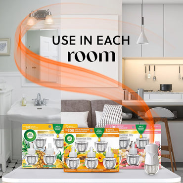 Air Wick Plug in Scented Oil Refill, 10ct, Hawaii, Air Freshener, Eco Friendly, Essential Oils