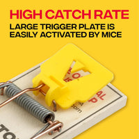 Victor Mouse Traps M035-12, Plastic Pedal, Sustainably Sourced FSC Wood, Wooden Mouse Traps, 12 Pack