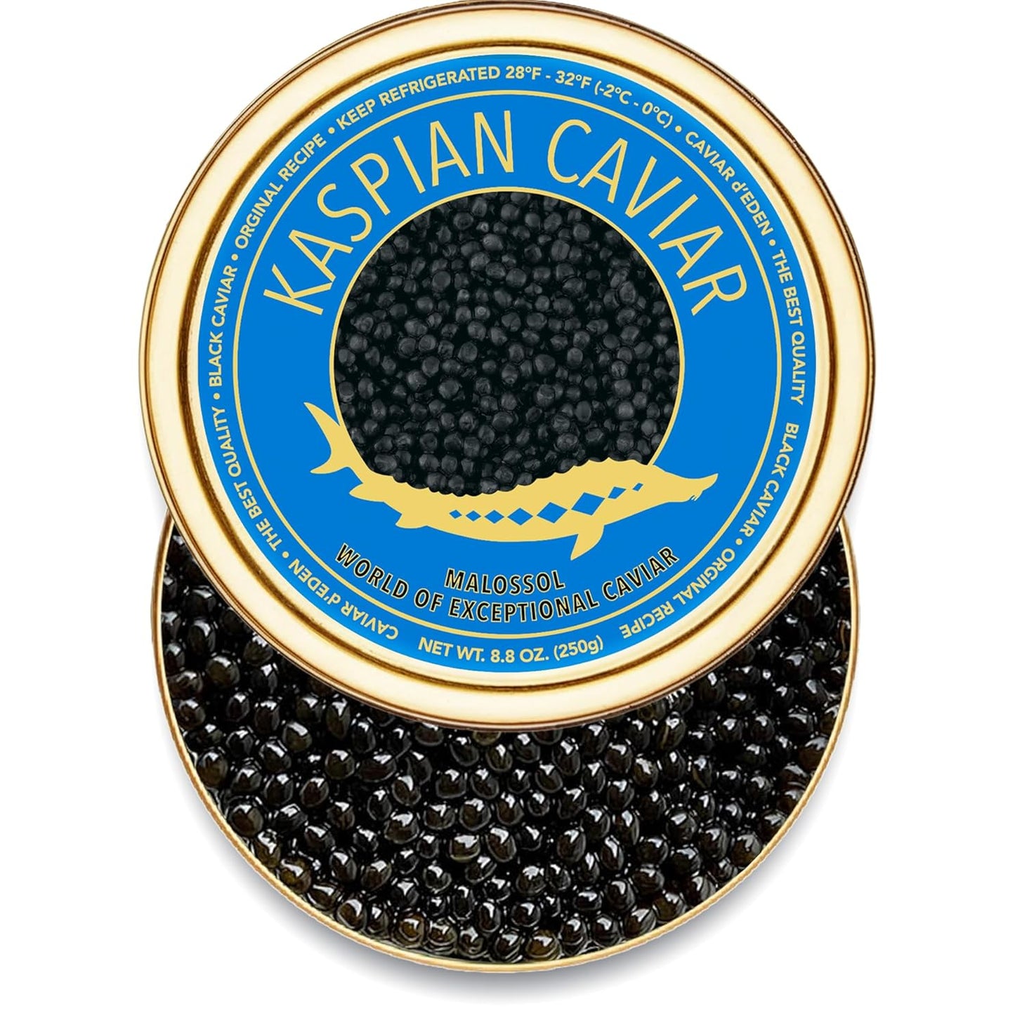𝐁𝐄𝐒𝐓𝐒𝐄𝐋𝐋𝐄𝐑 Premium Siberian Sturgeon Royal Black Caviar - 1.1 oz - (30g) - Classical Sturgeon Malossol Sturgeon Black Roe - [SEPTEMBER 2025]