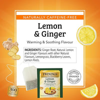 Twinings of London Flavoured Herbal Tea Lemon & Ginger 100 pckts - Cart Shape