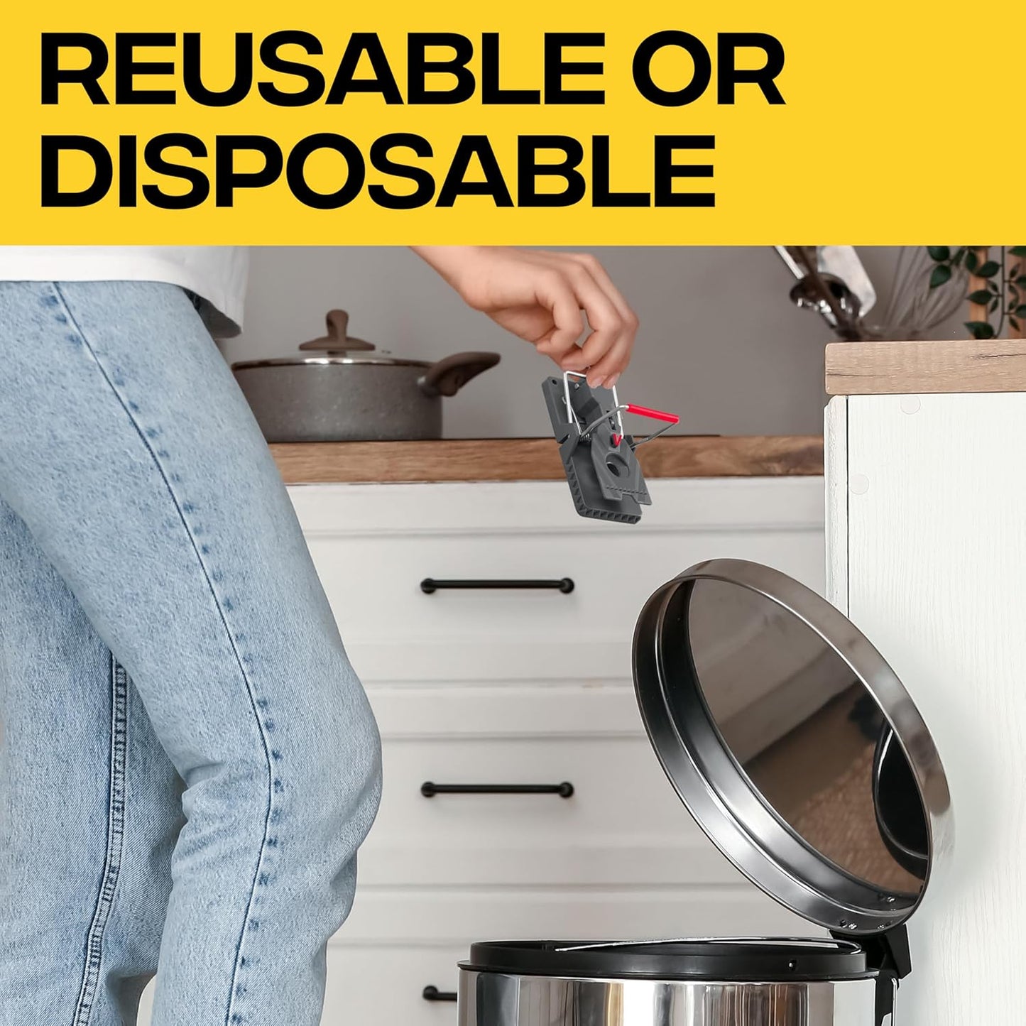 Victor Power-Kill Humane Mouse Traps M393SSR - 6 Easy Set, Reusable, Power-Kill Victor Mouse Traps