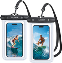 Lamicall Waterproof Phone Pouch Case - [2 Pack][Easy Lock & Heavy Duty] IPX8 Water Proof Cell Phone Dry Bag for Beach, Protector for iPhone 17 16 15 14 13 12 11 Pro Max Plus Air, Galaxy S25 S24, 4-7"