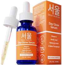 SeoulCeuticals 20% Vitamin C & Hyaluronic Acid Serum - Anti-Aging & Wrinkle 1oz - Cart Shape