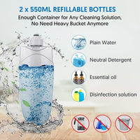 Spray Mops for Cleaning Floors - BPAWA Microfibre Floor Mop Flat Dry Wet Use for Hard Wood Laminate Vinyl Tile Wooden Floor Cleaning, Dust Mop with 2Pcs 550ML Spray Bottle and 4 Reusable Washable Pads