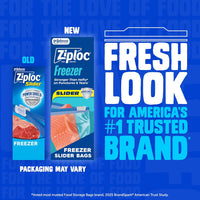Ziploc Quart Food Storage Freezer Slider Bags, Power Shield Technology for More Durability, 34 count, 4 Pack, 136 Total (Packaging May Vary)
