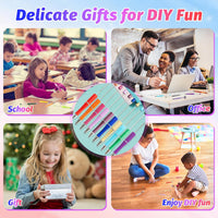 150 Pieces DIY Beadable Pen Kit – 50 Plastic Ballpoint Pens with Refills & Bags, Beads Not Included – School Supplies, Office Accessories & Craft Gifts for Students & Teachers (Multicolor)