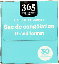 365 by Whole Foods Market, Gallon Size Freezer Bags, Double Zipper, 30 Count