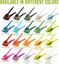 Zulay Kitchen Metal 2-in-1 Lemon Squeezer - Sturdy Max Extraction Hand Juicer Lemon Squeezer Gets Every Last Drop - Easy to Clean Manual Citrus Juicer - Easy-Use Lemon Juicer Squeezer - Yellow/Green