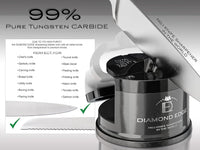 Diamond Edge No.1 Knife Sharpener – Safe & Compact Manual Knife Sharpener for Any Knife - Knives Sharpener Suitable for Serrated & Outdoor Blades – Professional Quality, Black