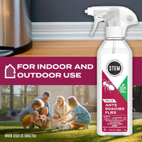 STEM Kills Ants, Roaches and Flies: Plant-Based Active Ingredient Bug Spray, Botanical Insecticide For Indoor And Outdoor Use; 12 fl oz (Pack Of 1)