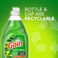 Gain Ultra Dishwashing Liquid Dish Soap, Original Scent, 38 fl oz