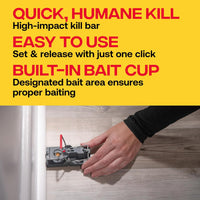 Victor Power-Kill Humane Mouse Traps M393SSR - 6 Easy Set, Reusable, Power-Kill Victor Mouse Traps