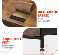 WLIVE Dresser for Bedroom with 8 Drawers, Wide Fabric Dresser for Storage and Organization, Bedroom Dressers, Chest of Drawers for Living Room, Closet, Entryway, Rustic Brown Wood Grain Print