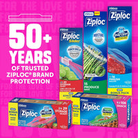 Ziploc Gallon Food Storage Slider Bags, Power Shield Technology for More Durability, 104 Bags Total