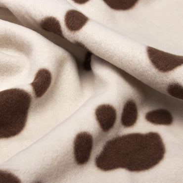 Petface Soft Cosy Fleece Comforter Paw Prints Blanket for Dogs, 100 x 70 cm