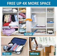 20-Pack Vacuum Storage Bags with Hand Pump – Space Saver Bags for Comforters, Blankets & Clothes