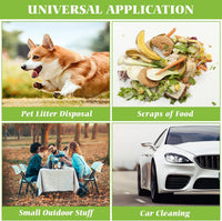 4 Gallon 330 Counts Strong Trash Bags Garbage Bags by Teivio, Bathroom Trash Can Bin Liners, Small Plastic Bags for home office kitchen (Clear)