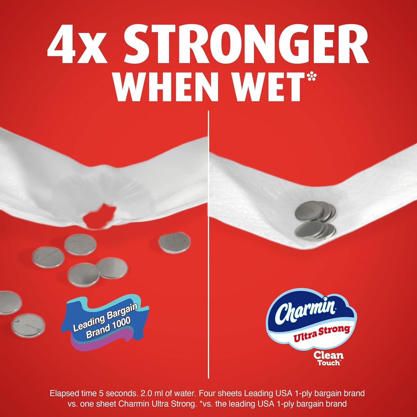 Charmin Ultra Strong Clean Touch Toilet Paper, 24 Family Mega Rolls = 120 Regular Rolls