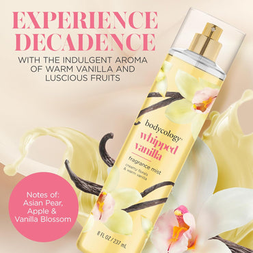 Bodycology Long-Lasting Fragrance Body Mist, Whipped Vanilla, 8 fl oz - Cart Shape