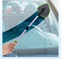 XINDELL Extendable Windshield Cleaner for Car, Long Handle Car Interior Glass Cleaning Tool with Pivot Head – Reusable Microfiber Pads, Streak-Free Auto Detailing Kit for SUV Truck